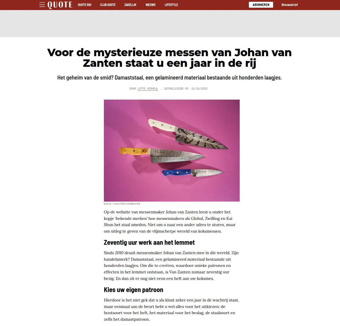 mysterieuze messen quote
